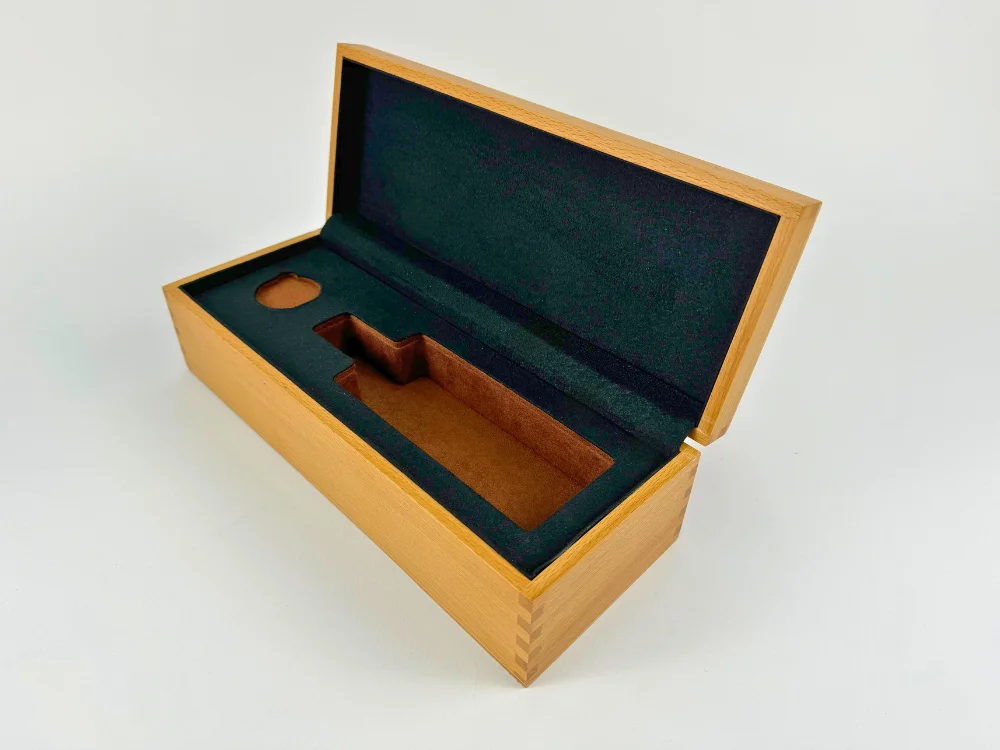 A Solid Beech Wood Luxury Whiskey Box