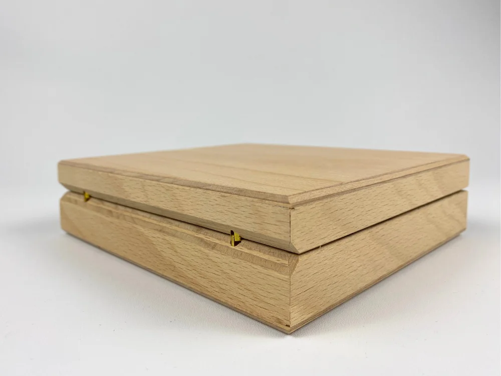 FSC Beech Plywood Hinged Lid Box