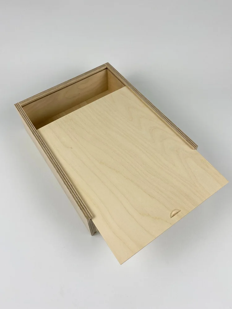 Natural Finish FSC Plywood Sliding Lid Boxes