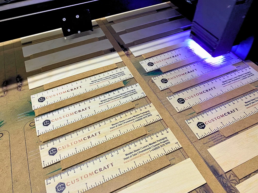 UV Printing on Custom Wooden Rulers