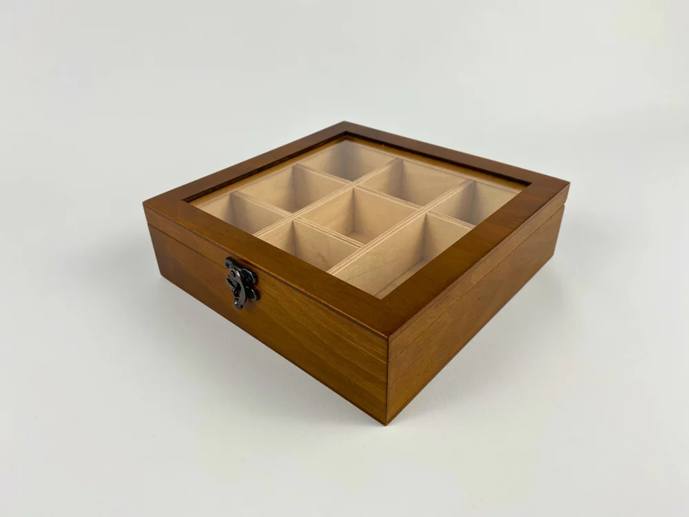 Wooden Tea Box With Custom Compartments