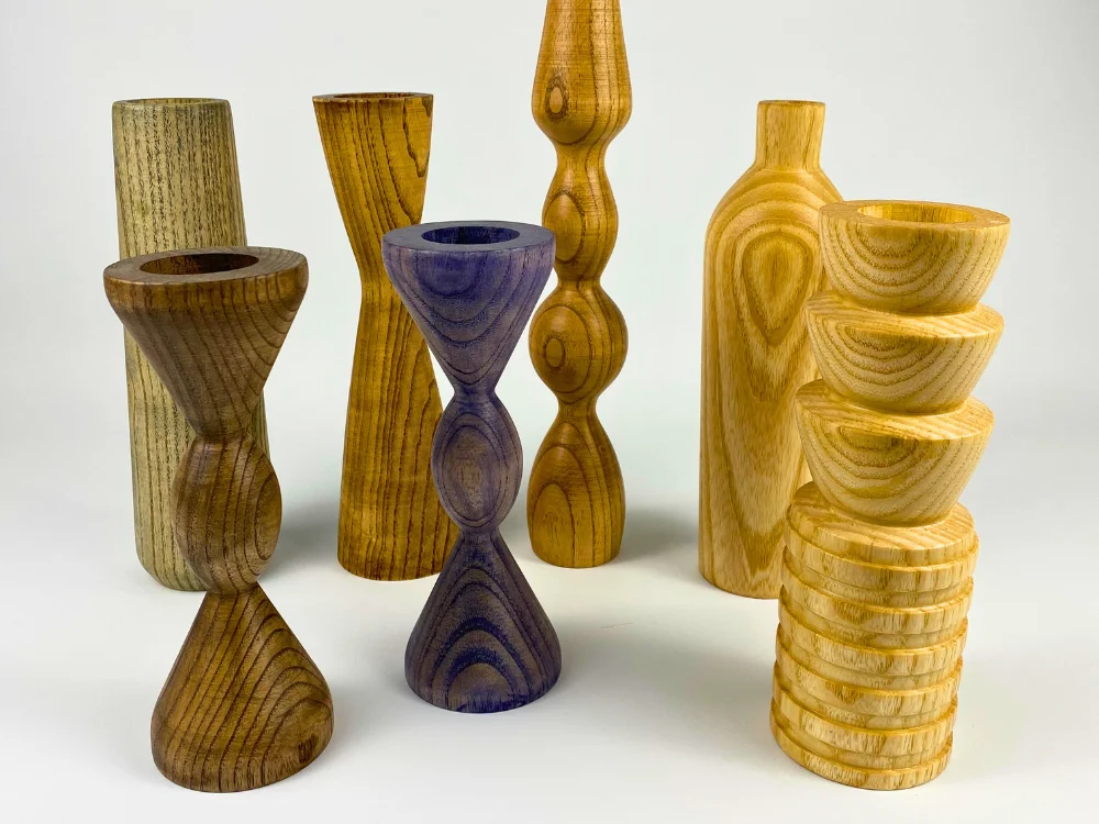 Custom Wooden Candle Holders