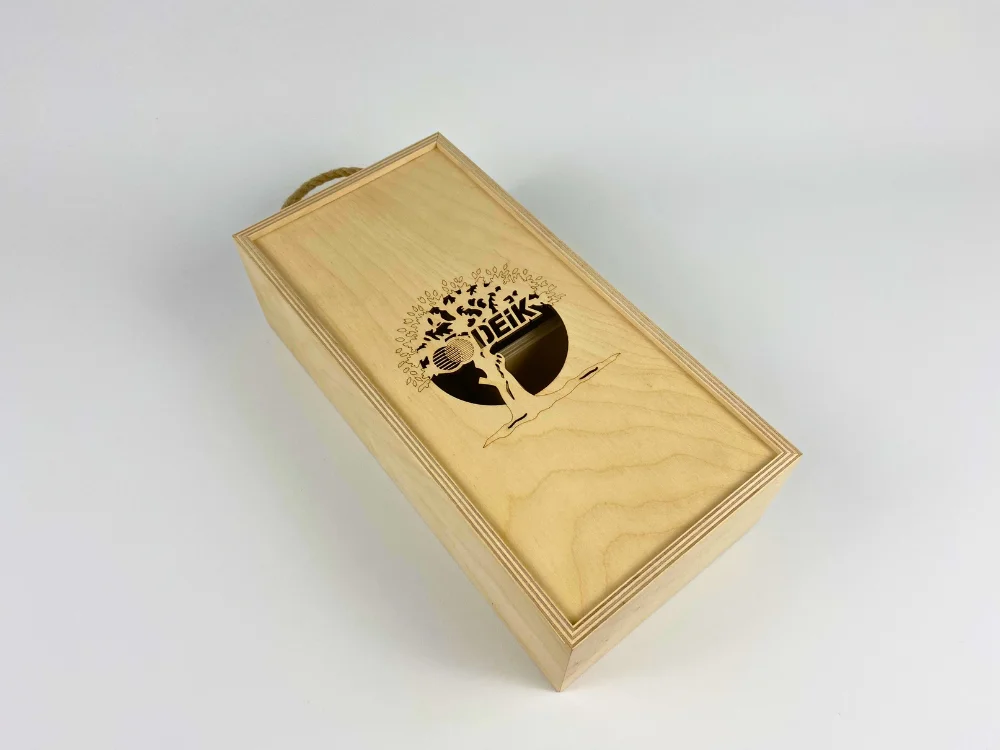 Sliding Lid Plywood Box with Laser Cut Design